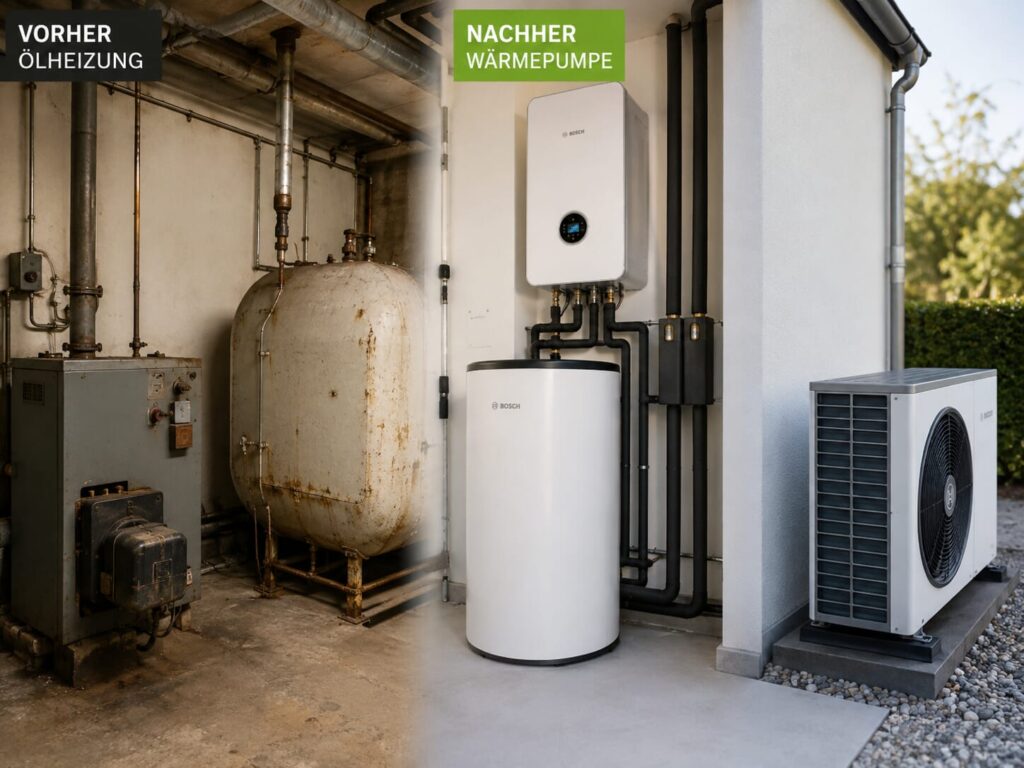 Ölheizung durch Wärmepumpe ersetzen